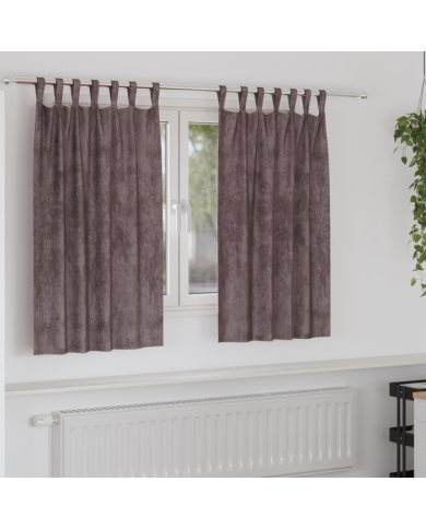 Rideaux en velours 2 pcs avec œillets marron 140x140 cm | Mobilier & Déco