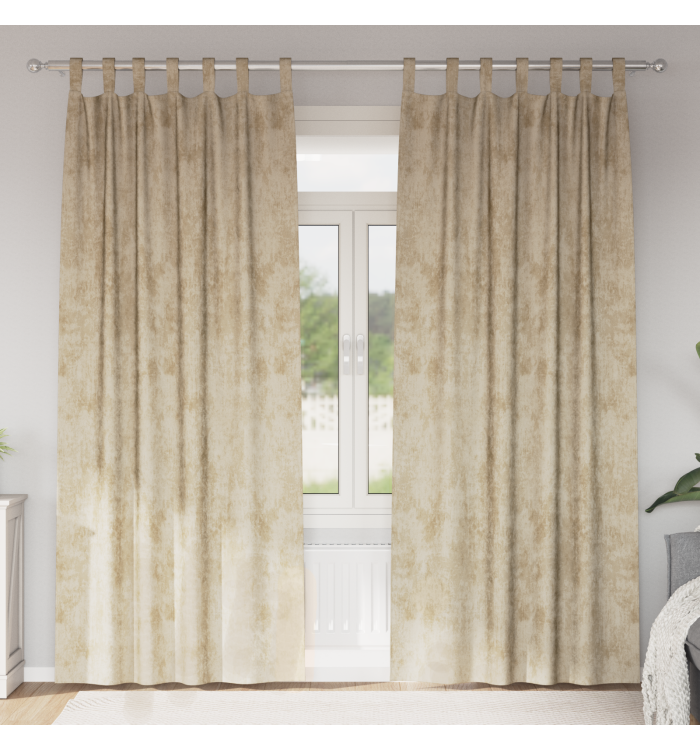 Rideaux 2 pièces avec œillets crème 260x140 cm | Mobilier & Déco