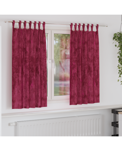 Rideaux en velours 2 pcs avec œillets Rouge vin 175x140 cm | Mobilier & Déco