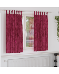 Rideaux en velours 2 pcs avec œillets Rouge vin 175x140 cm | Mobilier & Déco