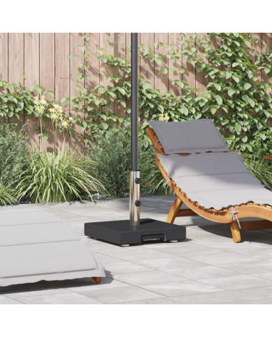 Base de Parasol sur Roulettes avec Poignée Granit Noir 29 kg Carrée | Mobilier & Déco