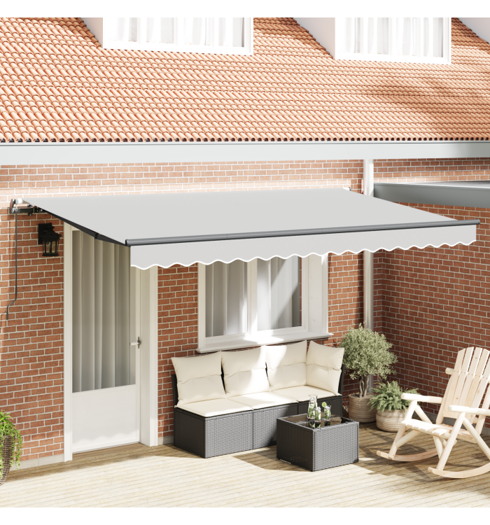 Cadre de store rétractable à commande manuelle 4x2 cm métal | Mobilier & Déco