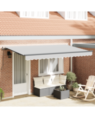 Cadre de store rétractable à commande manuelle 4x2 cm métal | Mobilier & Déco