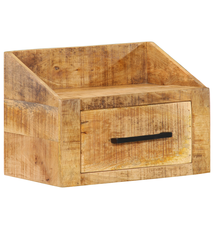 Table de nuit 40x30x30 cm en bois brut de manguier | Mobilier & Déco