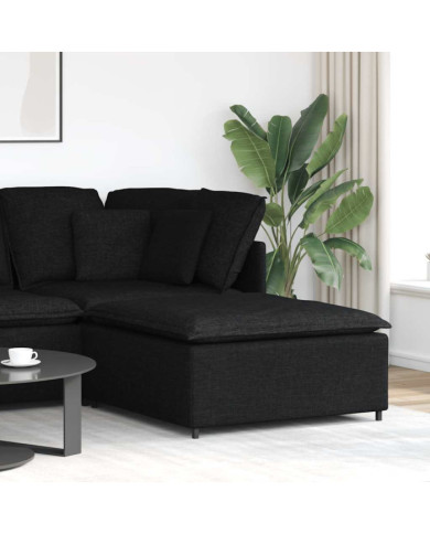 Module de repose-pieds pour canapé modulaire Noir 100 x 100 x 48 cm | Mobilier & Déco