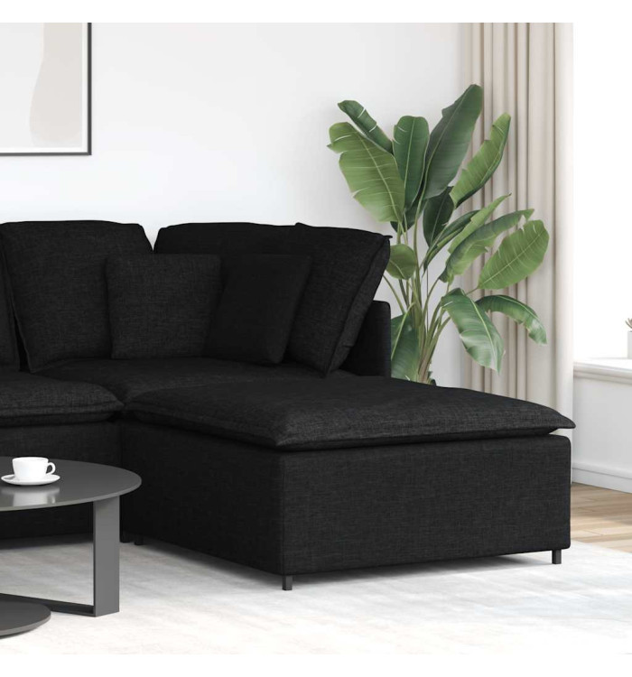 Module de repose-pieds pour canapé modulaire Noir 100 x 100 x 48 cm | Mobilier & Déco