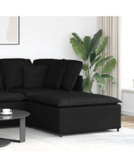 Module de repose-pieds pour canapé modulaire Noir 100 x 100 x 48 cm | Mobilier & Déco
