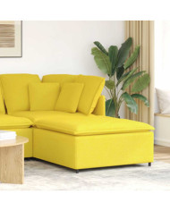 Module de repose-pieds pour canapé modulaire Jaune clair 100 x 100 x 48 cm | Mobilier & Déco