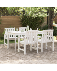 Chaises de Jardin 4 pcs Blanches 65,5x55,5x88 cm HDPE | Mobilier & Déco
