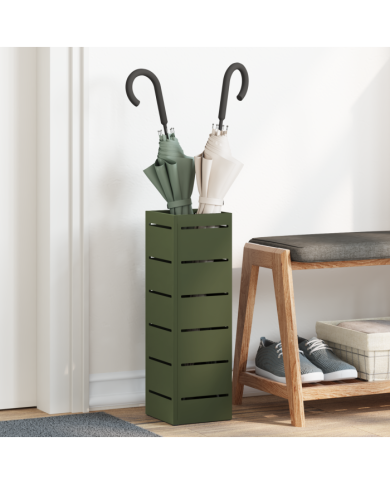 Porte-parapluies Vert olive Métal Moyen Porte-parapluies | Mobilier & Déco