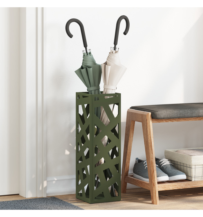 Porte-parapluie Vert olive Métal Standard | Mobilier & Déco