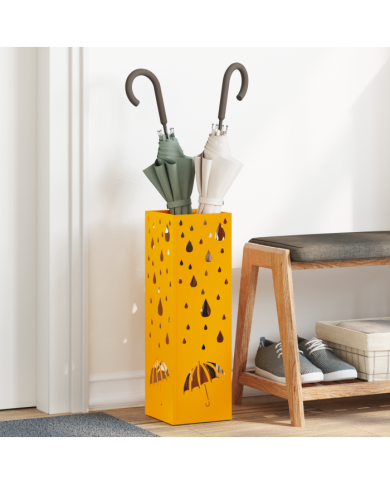 Porte-parapluies Jaune moutarde Métal Compact Décoratif | Mobilier & Déco