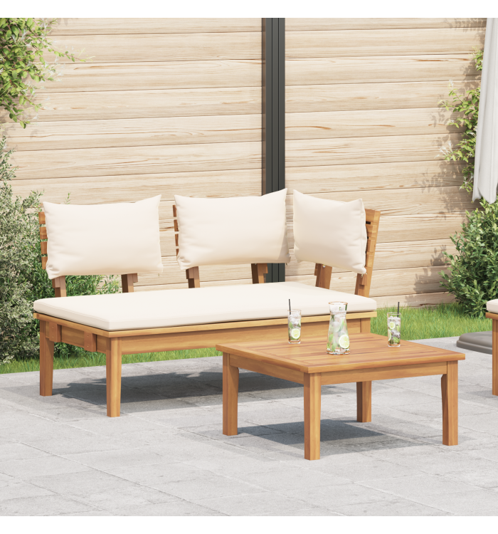Ensemble de banc de jardin en bois massif Teck | Mobilier & Déco