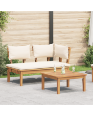 Ensemble de banc de jardin en bois massif Teck | Mobilier & Déco