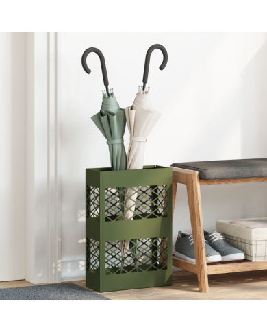 Porte-parapluies Vert olive Métal Moyen Porte-parapluies | Mobilier & Déco