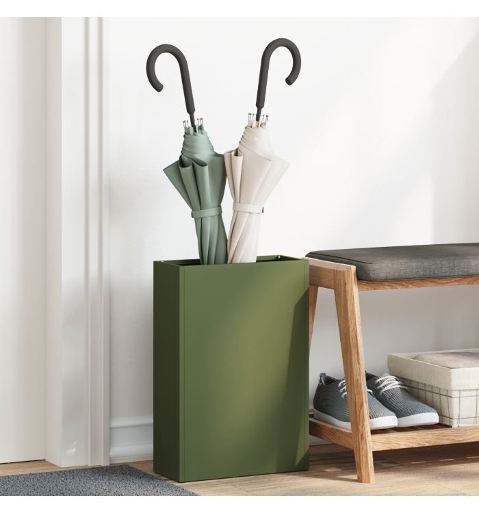 Porte-parapluies Vert olive Métal Moyen Porte-parapluies | Mobilier & Déco