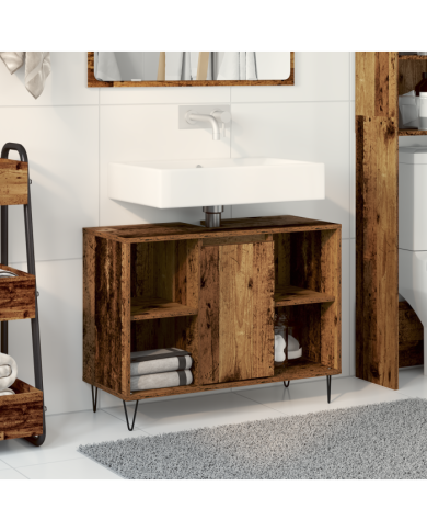 Cabinet en vieux bois Bois vieux Bois d'ingénierie Format moyen | Mobilier & Déco