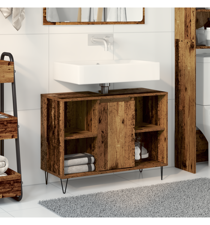 Cabinet en vieux bois Bois vieux Bois d'ingénierie Format moyen | Mobilier & Déco