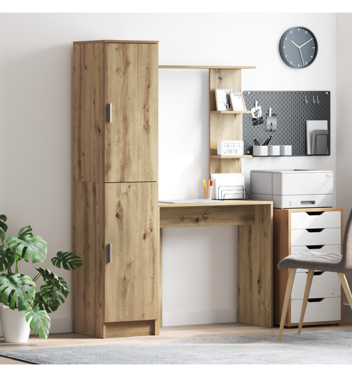 Bureau avec rangement Chêne artisan Bois d'ingénierie | Mobilier & Déco