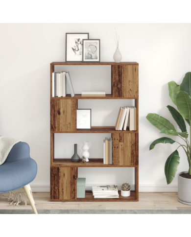 bibliothèque vieux bois bois d'ingénierie 80 x 24 x 124 cm | Mobilier & Déco