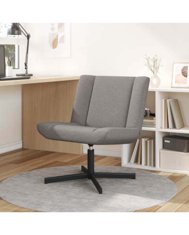 Chaise d'appoint Taupe Tissu, Base en métal Standard Ergonomique | Mobilier & Déco