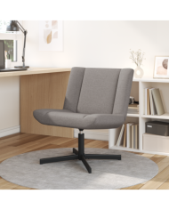 Chaise d'appoint Taupe Tissu, Base en métal Standard Ergonomique | Mobilier & Déco