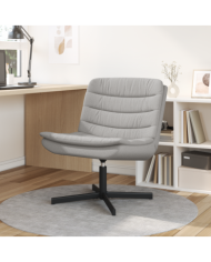 Chaise pivotante Gris nuage Tissu en polyester, Base métallique | Mobilier & Déco
