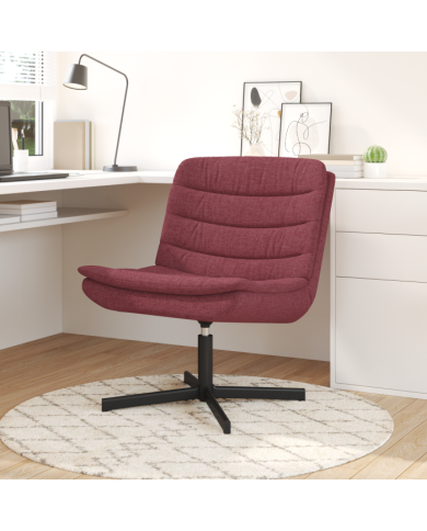 Chaise Pivotante Rouge vin Tissu Standard Ergonomique | Mobilier & Déco