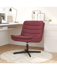 Chaise Pivotante Rouge vin Tissu Standard Ergonomique | Mobilier & Déco