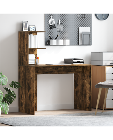 Bureau d'écriture Chêne Fumé Chêne Fumé Bois d'ingénierie Moyenne | Mobilier & Déco