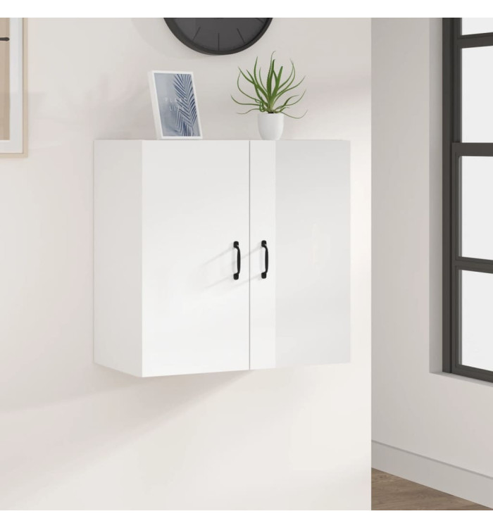 Armoire murale Blanc brillant 60x31x60 cm Bois d'ingénierie | Mobilier & Déco