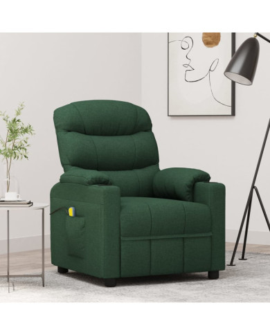 Fauteuil de massage Vert foncé Tissu | Mobilier & Déco