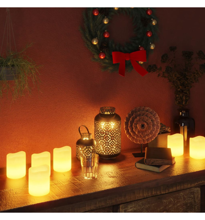 Bougies électriques à LED 24 pcs Blanc chaud | Mobilier & Déco