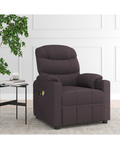 Fauteuil de massage Marron foncé Tissu | Mobilier & Déco