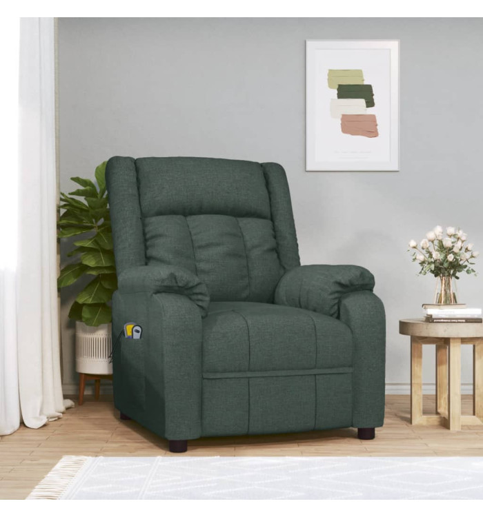 Fauteuil de massage Vert foncé Tissu | Mobilier & Déco