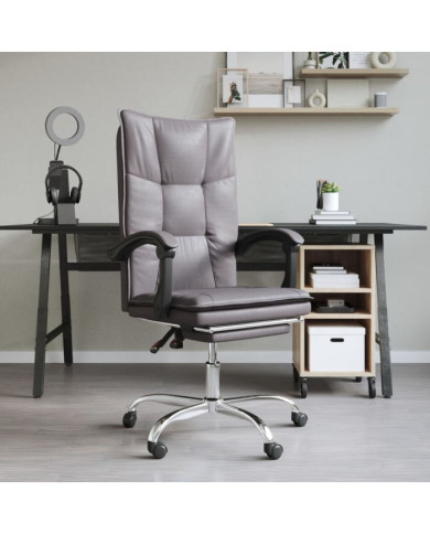 Fauteuil inclinable de bureau Gris Similicuir | Mobilier & Déco