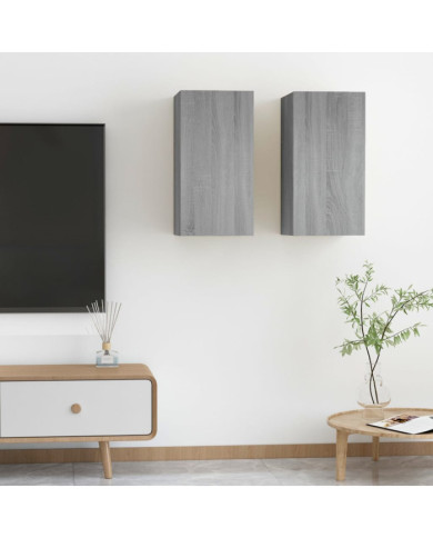 Meubles TV 2 pcs Sonoma gris 30,5x30x60 cm Bois d'ingénierie | Mobilier & Déco