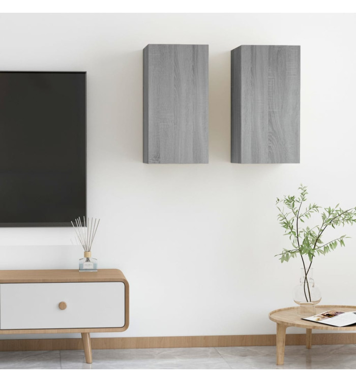 Meubles TV 2 pcs Sonoma gris 30,5x30x60 cm Bois d'ingénierie | Mobilier & Déco