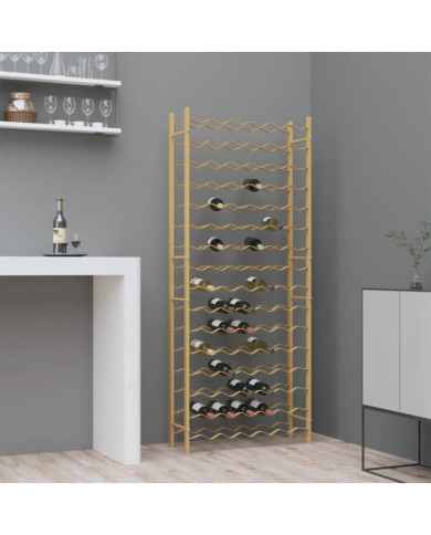 Casier à bouteilles pour 96 bouteilles Doré Métal | Mobilier & Déco
