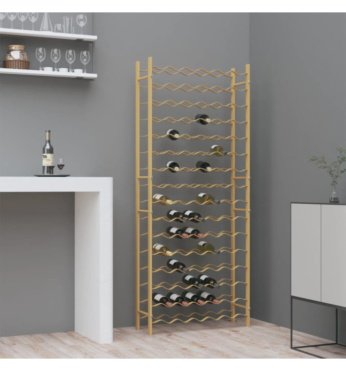 Casier à bouteilles pour 96 bouteilles Doré Métal | Mobilier & Déco