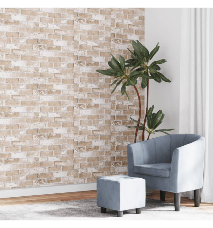 Papier peint 3D motif de brique marron 10x0,53 m non tissé | Mobilier & Déco