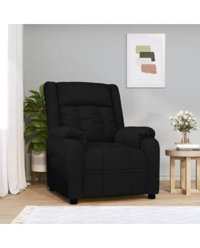 Fauteuil inclinable Noir Tissu | Mobilier & Déco