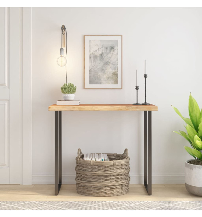 Dessus de table 100x40x3,8 cm rectangulaire bois massif acacia | Mobilier & Déco