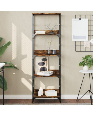 Bibliothèque chêne fumé 50x33x153 cm bois d'ingénierie | Mobilier & Déco