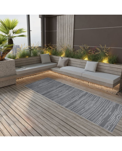 Tapis d'extérieur ARAKIL anthracite 80 x 250 cm PP | Mobilier & Déco