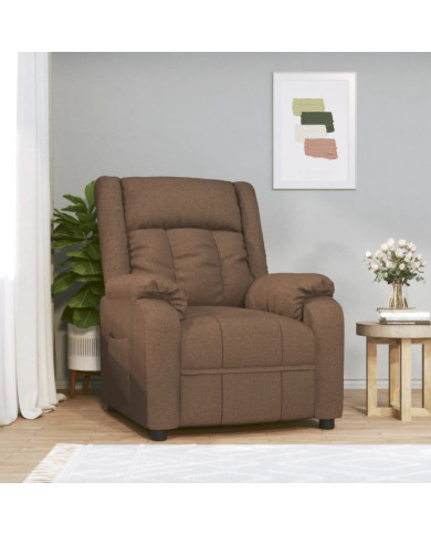 Fauteuil inclinable Marron Tissu | Mobilier & Déco