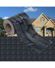 Écran d'intimité de jardin PVC 35x0,19m Gris d'aspect de pierre | Mobilier & Déco