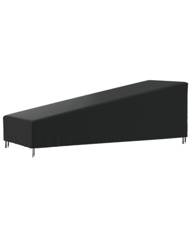 Housse de chaise longue noir 203x81x25/63 cm oxford 420D | Mobilier & Déco