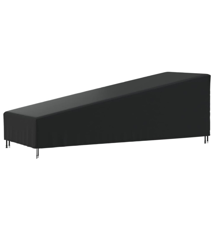 Housse de chaise longue noir 203x81x25/63 cm oxford 420D | Mobilier & Déco