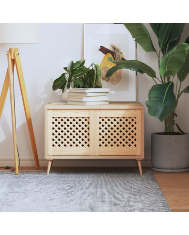 Portes d'armoires en treillis 2 pcs 39,5x39,5 cm pin massif | Mobilier & Déco